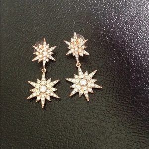 Starburst gold earrings
